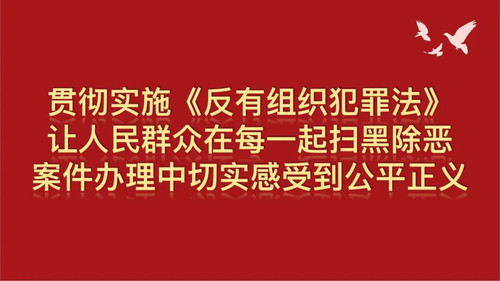 贯彻实施《反有组织犯罪》让人民群众在每一起扫黑除恶案件中切实感受到公平正义.jpg